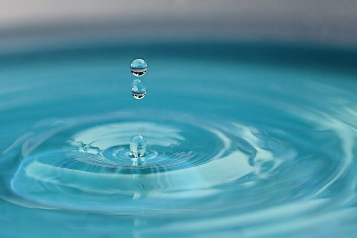 Close-up of water drops symbolizing water components
