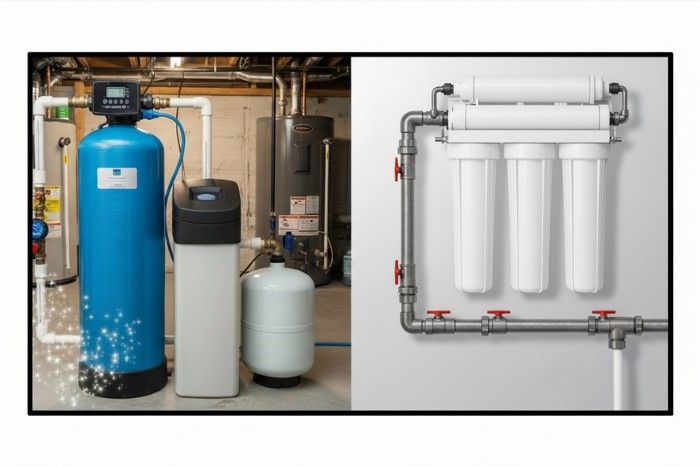 Comparison between water softener and water filtration system